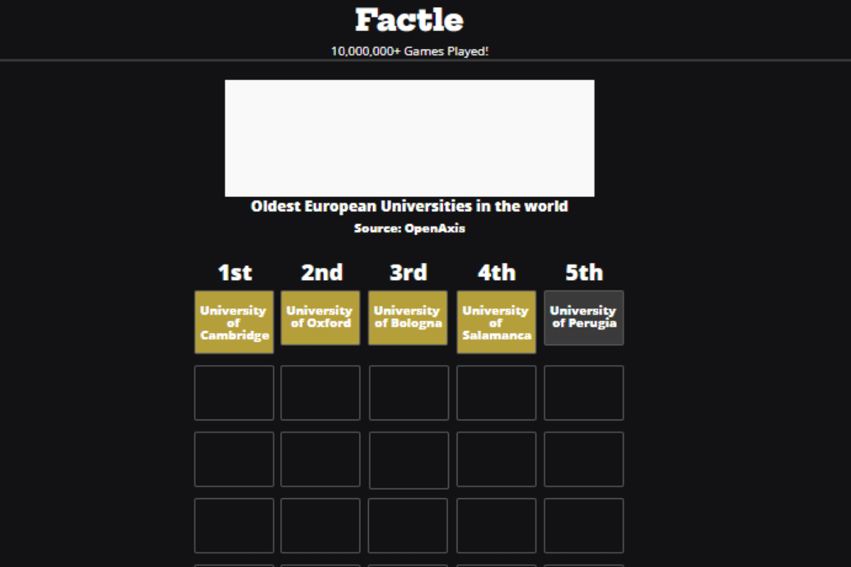 Factle word game