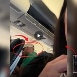 man cheating on airplane