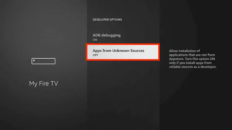 Fire TV Stick - Turn Off Install Unknown Apps